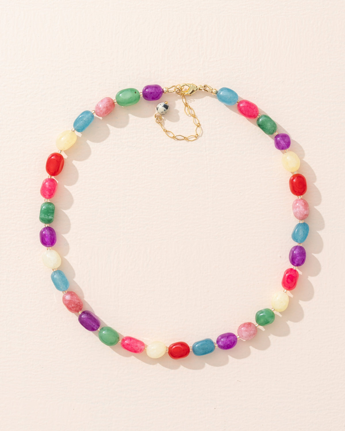 Pebble x Susan Alexandra No. 4 (Jelly Bean) — dyed jade necklace
